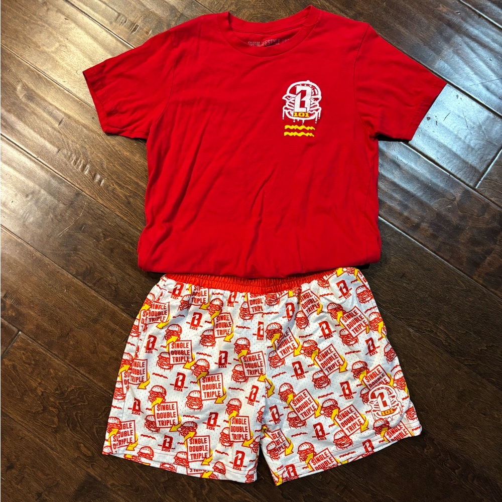 Baseball Lifestyle 101 YM single double triple shorts and shirt